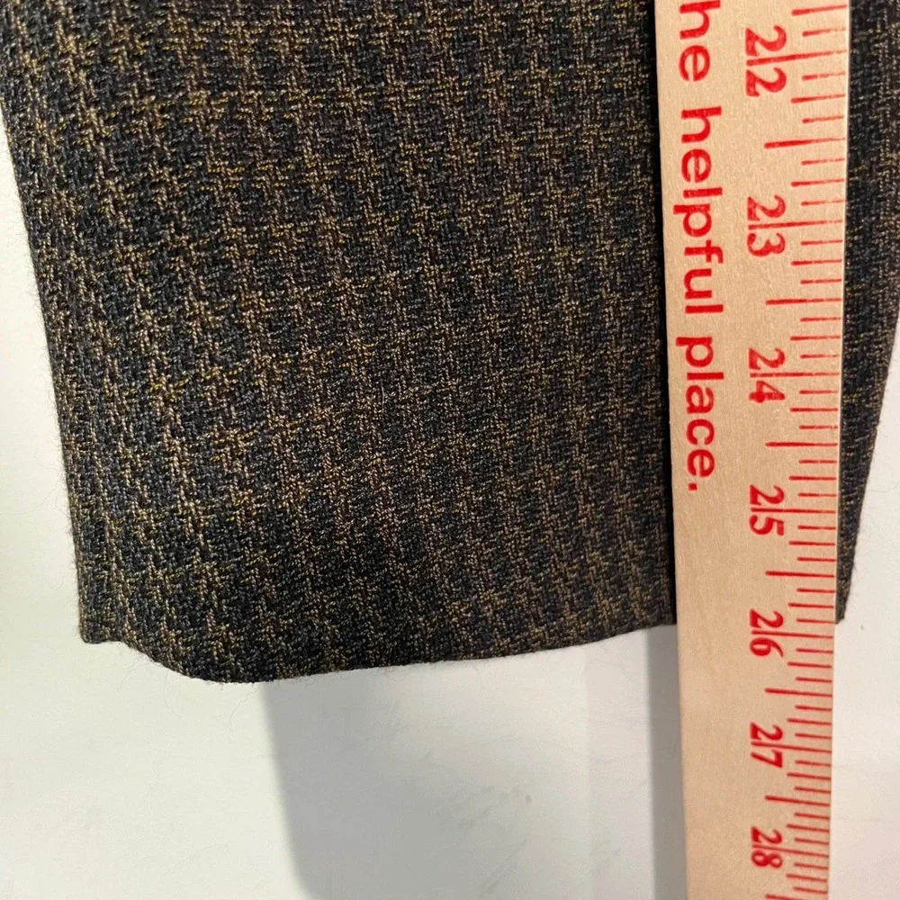 Britches of Georgetowne Mens Brown Biella Wool Micro Check Sport Coat Blazer